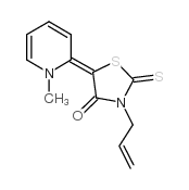 5-(1-甲基-2(1H)-吡啶亚基)-3-(2-丙烯基)-2-硫代-4-噻唑烷酮结构式