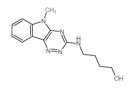 4-((5-Methyl-5H-(1,2,4)triazino(5,6-b)indol-3-yl)amino)-1-butanol结构式