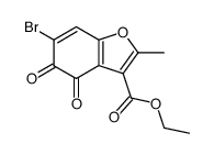 6-bromo-2-methyl-4,5-dioxo-4,5-dihydro-benzofuran-3-carboxylic acid ethyl ester结构式