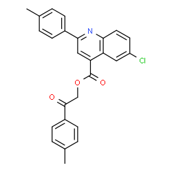 2-(4-methylphenyl)-2-oxoethyl 6-chloro-2-(4-methylphenyl)-4-quinolinecarboxylate picture