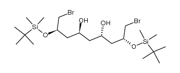 (2R,4S,6S,8R)-1,9-dibromo-2,8-bis(tert-butyldimethylsilanyloxy)nonane-4,6-diol结构式
