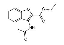 ethyl 3-acetylamino-2-benzofurancarboxylate Structure