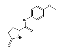 5-Oxo-pyrrolidin-2-carbonsaeure-p-anisidid Structure
