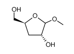 methyl 3-deoxy-D-erythropentofuranoside结构式