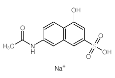 sodium 7-acetamido-4-hydroxy-naphthalene-2-sulfonate structure