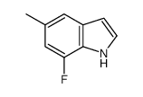 7-氟-5-甲基-1H-吲哚结构式