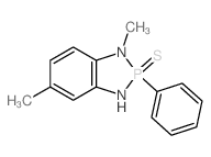 3,7-dimethyl-8-phenyl-8-sulfanylidene-7,9-diaza-8$l^C14H15N2PS-phosphabicyclo[4.3.0]nona-2,4,10-triene structure