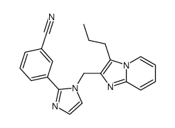 3-{1-[(3-propylimidazo[1,2-a]pyridin-2-yl)methyl]-1H-imidazol-2-yl}benzonitrile结构式