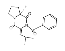 2-benzoyl-3-isobutylidene-hexahydro-pyrrolo[1,2-a]pyrazine-1,4-dione Structure