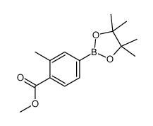 Benzoic acid, 2-Methyl-4-(4,4,5,5-tetramethyl-1,3,2-dioxaborolan-2-yl)-, Methyl ester Structure