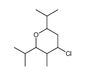 4-chloro-3-methyl-2,6-di(propan-2-yl)oxane结构式