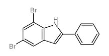 5,7-dibromo-2-phenyl-1H-indole结构式