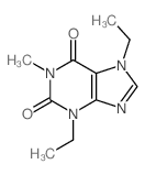 3,7-diethyl-1-methyl-purine-2,6-dione结构式