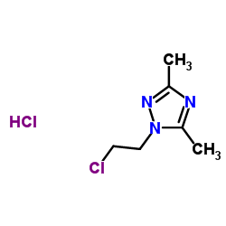 1-(2-Chloroethyl)-3,5-dimethyl-1H-1,2,4-triazole hydrochloride (1:1)结构式