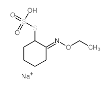 Thiosulfuric acid,S-[2-(ethoxyimino)cyclohexyl] ester, sodium salt (1:1)结构式