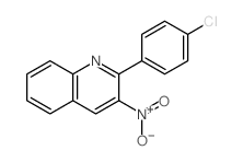 Quinoline,2-(4-chlorophenyl)-3-nitro-结构式