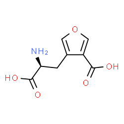 (S)-α-Amino-4-carboxy-3-furanpropionic acid结构式