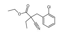 2-(2-chlorobenzyl)-2-cyano-butyric acid ethyl ester结构式
