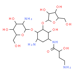 4-O-(2-Amino-2-deoxy-α-D-glucopyranosyl)-5-O-(β-D-xylofuranosyl)-N1-(4-amino-2-hydroxy-1-oxobutyl)-2-deoxy-D-streptamine picture