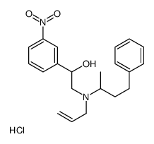 1-(3-nitrophenyl)-2-[4-phenylbutan-2-yl(prop-2-enyl)amino]ethanol,hydrochloride Structure