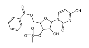 [5-(2,4-dioxopyrimidin-1-yl)-4-hydroxy-3-methylsulfonyloxyoxolan-2-yl]methyl benzoate结构式