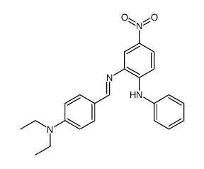 2-[[4-(diethylamino)phenyl]methylideneamino]-4-nitro-N-phenylaniline结构式