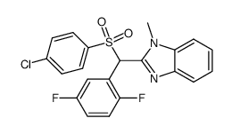 2-[[(4-Chlorophenyl)sulfonyl]-(2,5-difluorophenyl)methyl]-1-methyl-1H-benzimidazole结构式