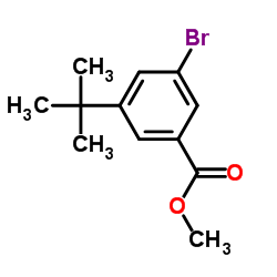 3-溴-5-(叔丁基)苯甲酸甲酯结构式