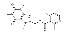 1-(1,3,7-trimethyl-2,6-dioxopurin-8-yl)ethyl 2,4-dimethylpyridine-3-carboxylate结构式
