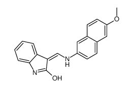 (3Z)-3-[[(6-methoxynaphthalen-2-yl)amino]methylidene]-1H-indol-2-one Structure