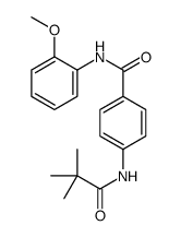 4-(2,2-dimethylpropanoylamino)-N-(2-methoxyphenyl)benzamide结构式