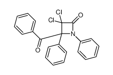 4-benzoyl-3,3-dichloro-1,4-diphenylazetidin-2-one Structure