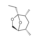 [1S,2S,4R,5R,(-)]-5-Ethyl-2,4-dimethyl-6,8-dioxabicyclo[3.2.1]octane结构式