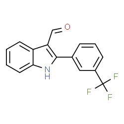 1H-Indole-3-carboxaldehyde,2-[3-(trifluoromethyl)phenyl]-(9CI) structure