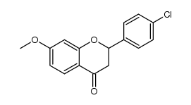 2-(4-chlorophenyl)-7-methoxy-2,3-dihydrochromen-4-one结构式