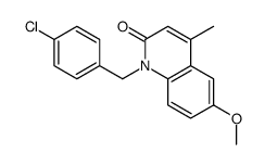 1-[(4-chlorophenyl)methyl]-6-methoxy-4-methylquinolin-2-one结构式