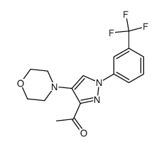 1-[4-morpholin-4-yl-1-(3-trifluoromethyl-phenyl)-1H-pyrazol-3-yl]-ethanone结构式