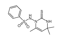 1-benzenesulfonylamino-4,4,6-trimethyl-3,4-dihydro-1H-pyrimidine-2-thione结构式