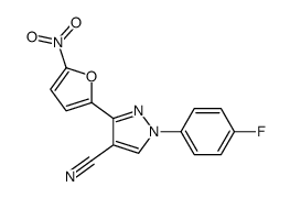 1-(4-fluorophenyl)-3-(5-nitrofuran-2-yl)pyrazole-4-carbonitrile Structure