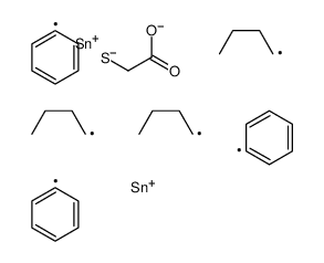 tributylstannyl 2-triphenylstannylsulfanylacetate Structure