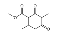 3,6-Dimethyl-2,4-dioxocyclohexane-1-carboxylic acid methyl ester结构式