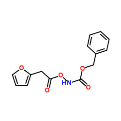 N-苄氧羰基-2-氨基-2-呋喃基乙酸结构式