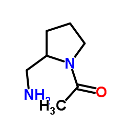 1-[2-(Aminomethyl)-1-pyrrolidinyl]ethanone结构式