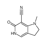 1-methyl-6-oxo-2,3,5,6-tetrahydro-1H-pyrrolo[3,2-c]pyridine-7-carbonitrile结构式