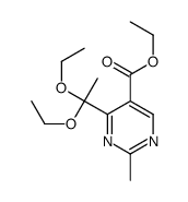 ethyl 4-(1,1-diethoxyethyl)-2-methylpyrimidine-5-carboxylate结构式