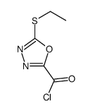 1,3,4-Oxadiazole-2-carbonylchloride,5-(ethylthio)-(9CI) Structure