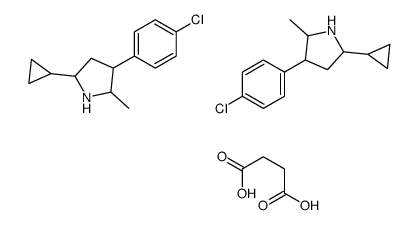 butanedioic acid,3-(4-chlorophenyl)-5-cyclopropyl-2-methylpyrrolidine结构式