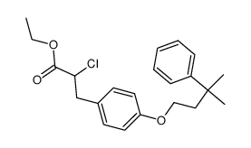2-Chloro-3-[4-(3-methyl-3-phenyl-butoxy)-phenyl]-propionic acid ethyl ester Structure