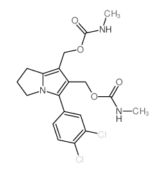 1H-Pyrrolizine-6,7-dimethanol, 5- (3,4-dichlorophenyl)-2, 3-dihydro-, bis(methylcarbamate) (ester)结构式