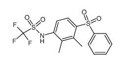 N-(4-Benzenesulfonyl-2,3-dimethyl-phenyl)-C,C,C-trifluoro-methanesulfonamide Structure